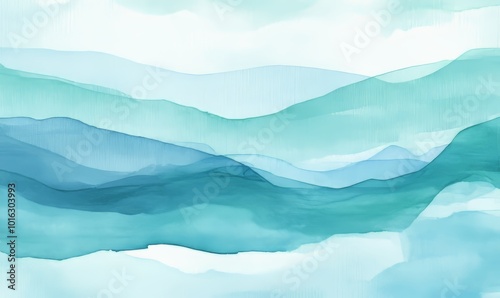 Soft Aquamarine Watercolor Background, High Resolution Texture for Design Generative AI