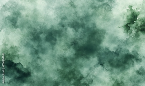 Watercolor Green Background for Design and Art Projects Generative AI