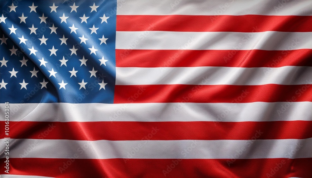 Naklejka premium Red, white, and blue banner, representing the thirteen colonies