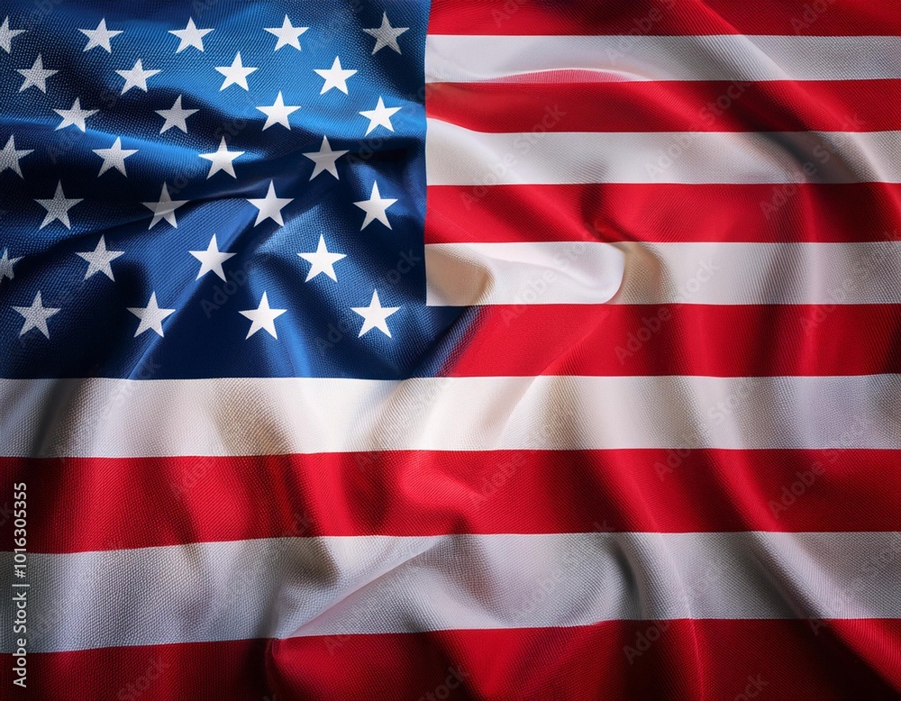 Naklejka premium Iconic American flag, symbolizing freedom and unity