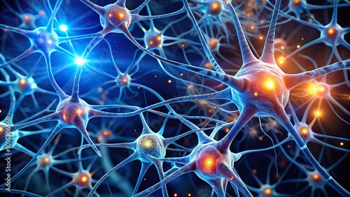 Neurons communicating with electrochemical signals