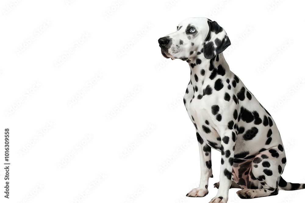 Sitting Dalmatian dog on a transparent background Sitting Dalmatian dog on a transparent background