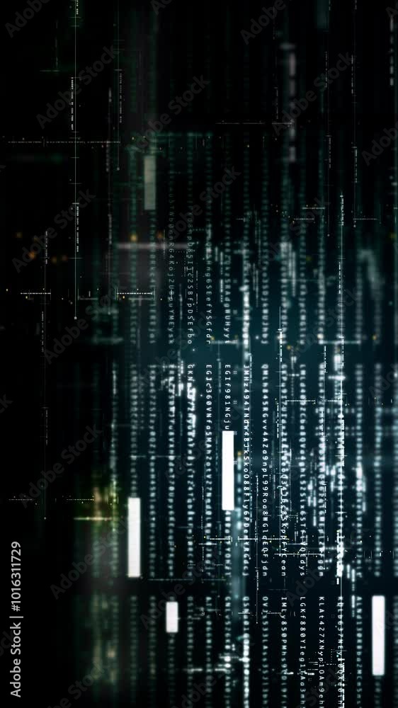 Futuristic metaverse, hi-tech digital data telemetry with encrypted numbers, display dynamic background for computer desktop vertical screen display format Futuristic metaverse, hi-tech digital data telemetry with encrypted numbers, display dynamic background for computer desktop vertical screen display format