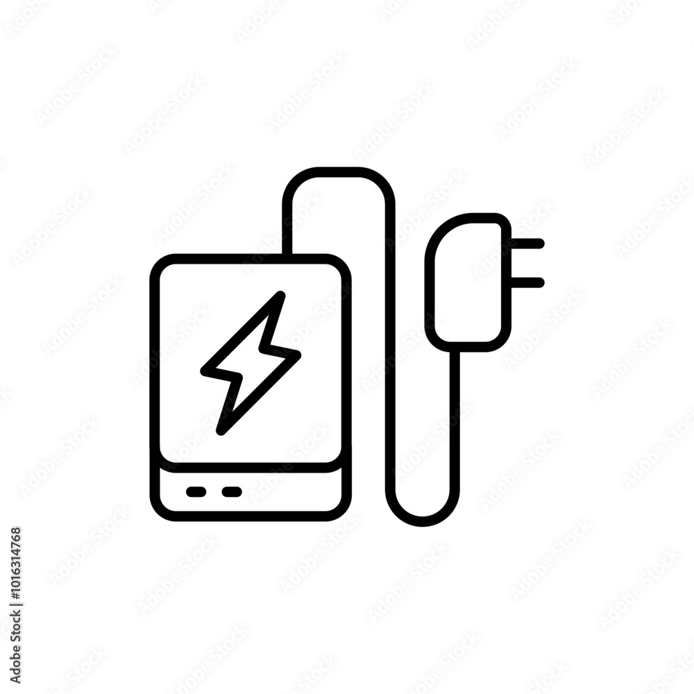 Power bank outline icons, minimalist vector illustration ,simple transparent graphic element .Isolated on white background Power bank outline icons, minimalist vector illustration ,simple transparent graphic element .Isolated on white background