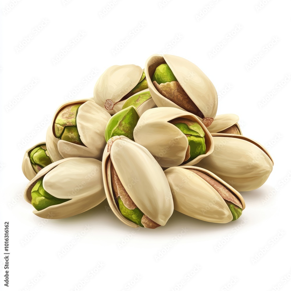Crispy Pistachios Flying Cut-Out for Culinary Advertising Crispy Pistachios Flying Cut-Out for Culinary Advertising