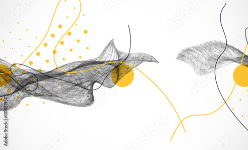 Abstract art background. Modern science or technology art elements. Surface illustration. Vector.