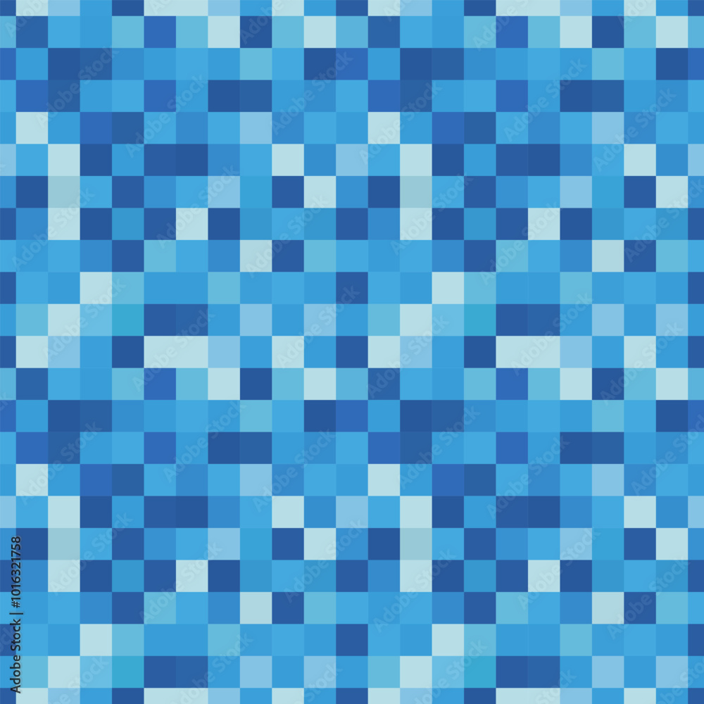 Blue mosaic tile vector seamless pattern on a white background. Blue mosaic tile vector seamless pattern on a white background.