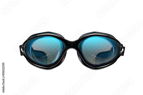 Scuba diving goggles on transparent background