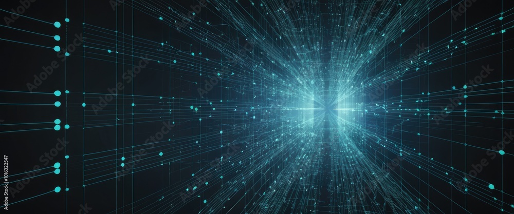 Abstract Digital Network Tunnel Abstract Digital Network Tunnel