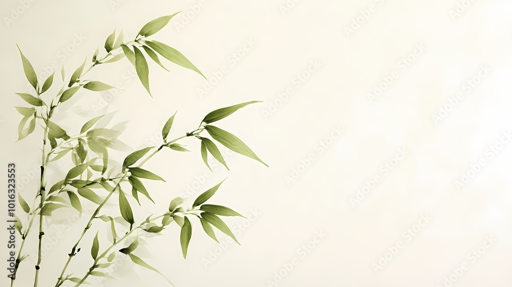Naklejka premium Traditional Chinese bamboo texture illustration poster background