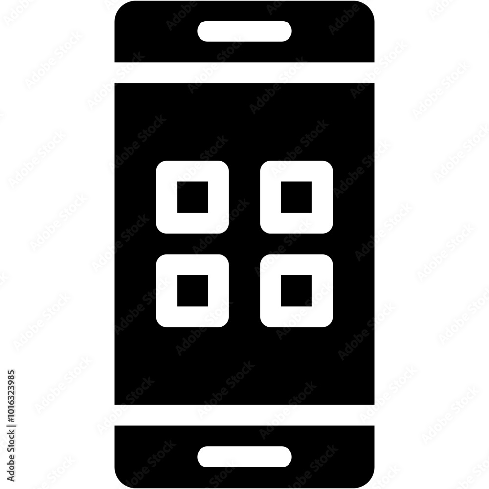 Vector Icon Smartphone, Test, Application, Phone, Mobile Vector Icon Smartphone, Test, Application, Phone, Mobile