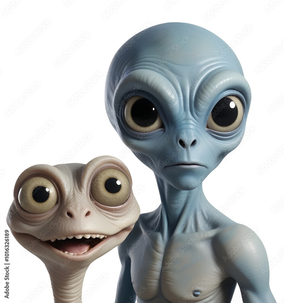 A alien with large eyes and a small mouth A alien with large eyes and a small mouth