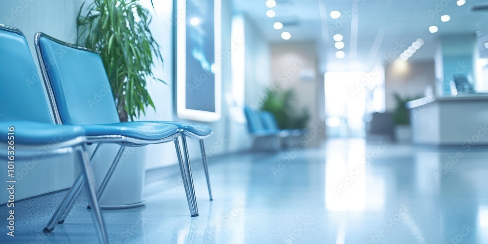 Modern, bright waiting area in a medical facility with sleek benches and greenery, promoting a calming atmosphere. Modern, bright waiting area in a medical facility with sleek benches and greenery, promoting a calming atmosphere.