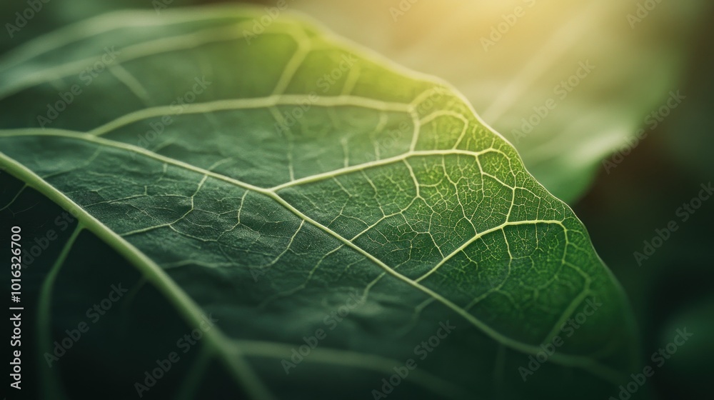 Close-up of a green leaf showcasing intricate vein patterns and natural textures. Close-up of a green leaf showcasing intricate vein patterns and natural textures.