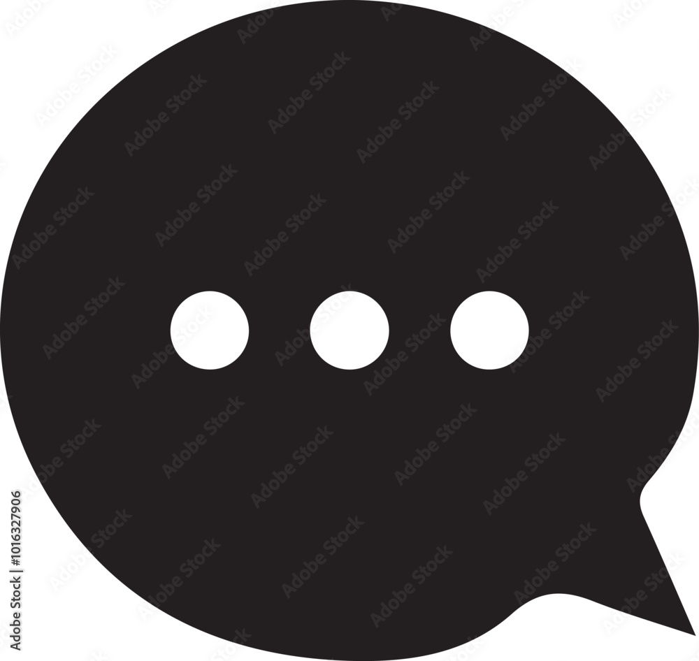 Fototapeta premium speech bubble message isolated icon vector illustration design black and white color