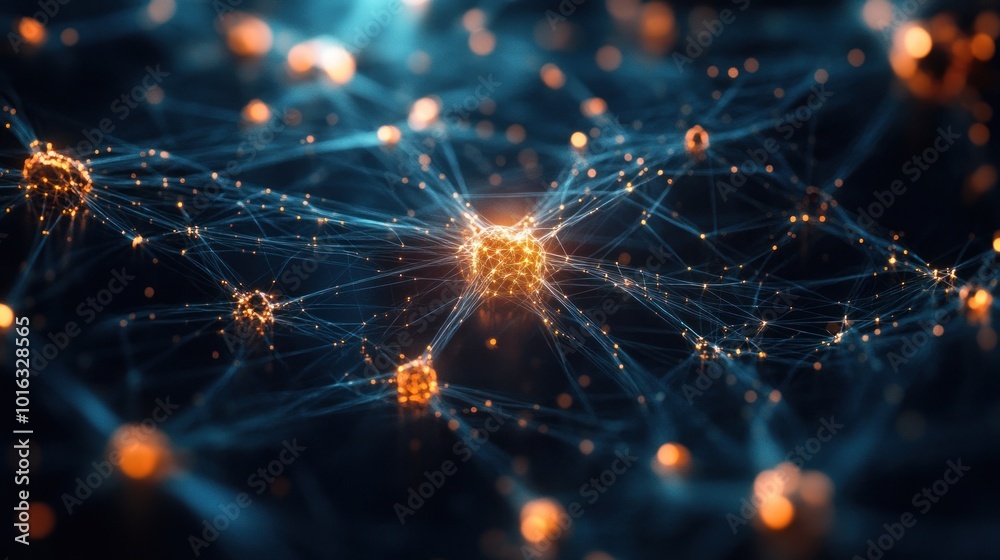 Fototapeta premium spider web in the morning dew