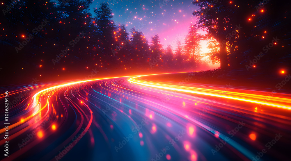 A high-speed abstract background featuring dynamic streaks of light in motion, creating a sense of rapid movement and energy. The vibrant light trails and blurred lines convey futuristic technology, s A high-speed abstract background featuring dynamic streaks of light in motion, creating a sense of rapid movement and energy. The vibrant light trails and blurred lines convey futuristic technology, s