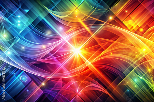 abstract background with glowing lines