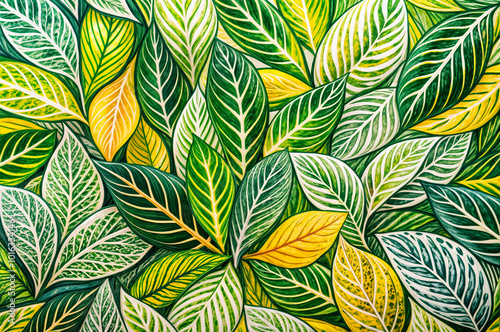 seamless pattern with leaves