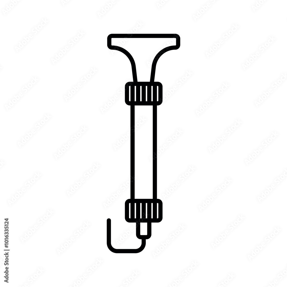 Hand air pump line icon editable stroke object Hand air pump line icon editable stroke object