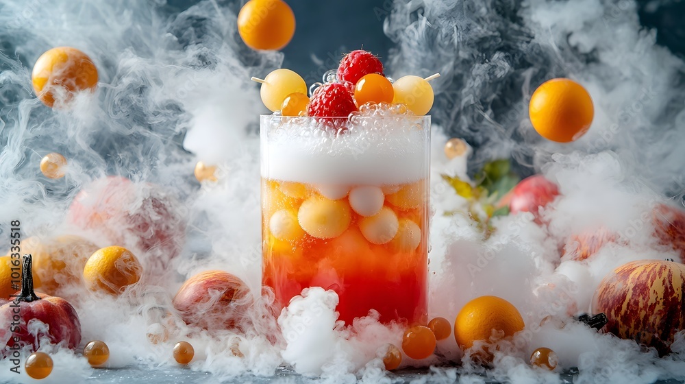 Fantasy Coloful Witches Brew, funny drink in Halloween season Fantasy Coloful Witches Brew, funny drink in Halloween season