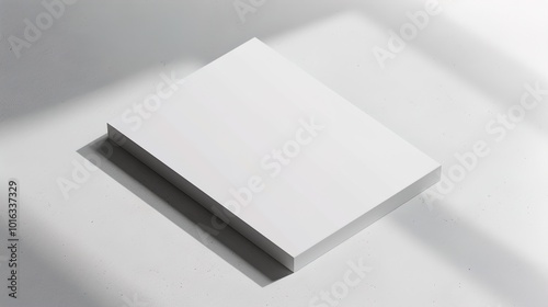 A realistic poster mockup with sharp edges and shadows on a clean white background.
