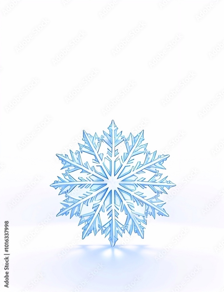 Snowflake on a light white background, with shine and glitter, copy space. Winter, New Year, Christmas Snowflake on a light white background, with shine and glitter, copy space. Winter, New Year, Christmas