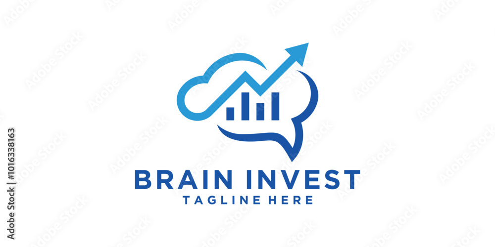 brain invest logo design, financial, intelligence, consulting, vector, logo design, icon, symbol, idea, creative. brain invest logo design, financial, intelligence, consulting, vector, logo design, icon, symbol, idea, creative.
