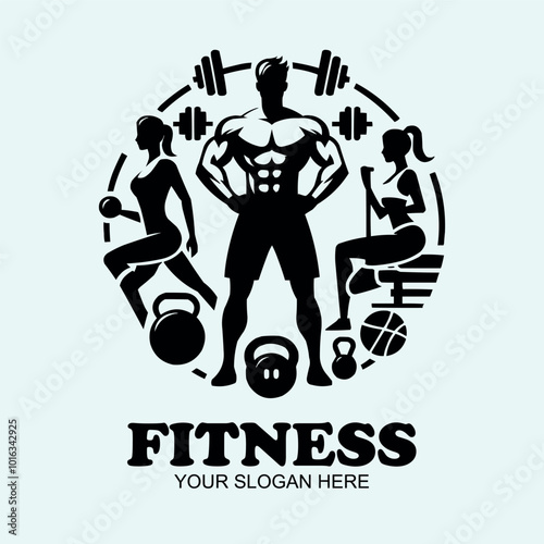 Physical Fitness, Sport Gym Logo