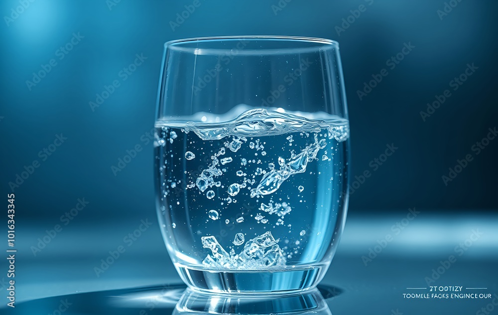 Refreshing Cold Drink: Ice-Cube Filled Glass on White Background Refreshing Cold Drink: Ice-Cube Filled Glass on White Background