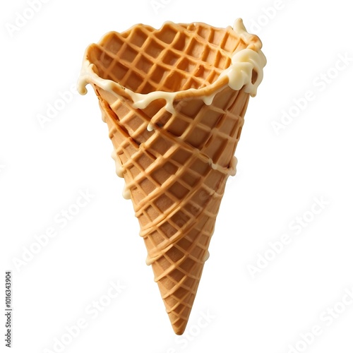 A waffle ice cream cone