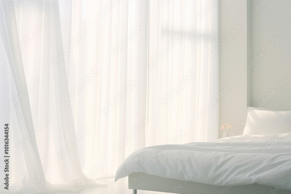 Bedroom furniture curtain window.