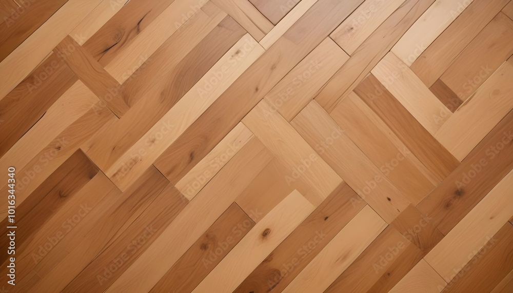 Wooden herringbone floor pattern with light brown wooden planks arranged in a diagonal criss-cross design Wooden herringbone floor pattern with light brown wooden planks arranged in a diagonal criss-cross design
