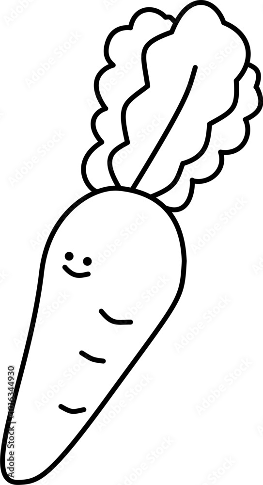 a cute carrot doodle hand drawn outline image a cute carrot doodle hand drawn outline image