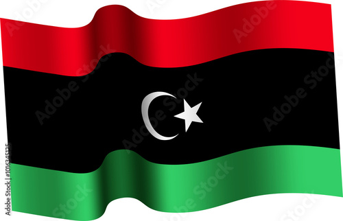 Libya Realistic 3D Waving Flag photo