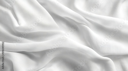 White cotton fabric texture. Clothes cotton jersey background with folds