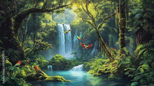 Rainforest Oasis: A Hidden Gem with Majestic Waterfalls