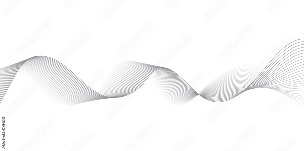Fototapeta premium Abstract vector background with wavy lines 