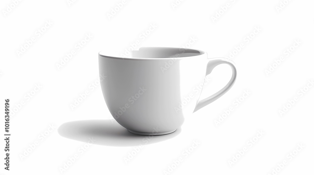 Glass cup isolated on a white background. illustration Glass cup isolated on a white background. illustration
