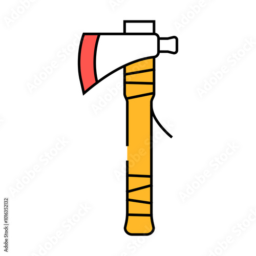 tomahawk blade line icon vector. tomahawk blade sign. isolated symbol illustration