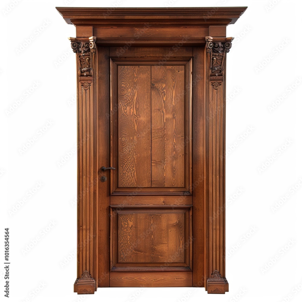side view isolated wooden door isolated PNG isolated on white background side view isolated wooden door isolated PNG isolated on white background