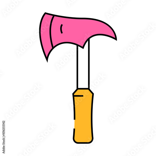 hunter axe tool line icon vector. hunter axe tool sign. isolated symbol illustration