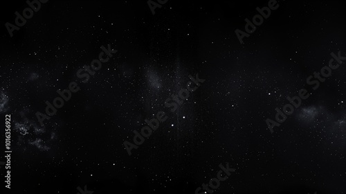 Black Starry night sky with scattered bright stars against a dark space background, highlighting the vast universe