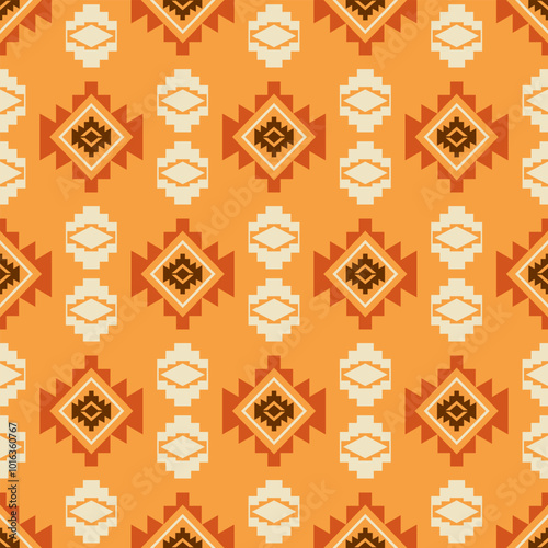 Southwestern Aztec Seamless Pattern. Navajo Print