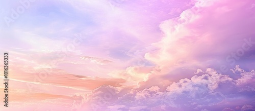 Pastel Evening Clouds and Sky Creating a Dreamy Cloudscape