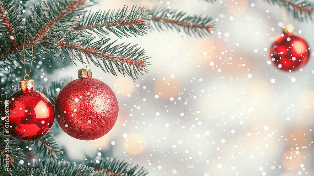 christmas background with christmas tree and balls christmas background with christmas tree and balls