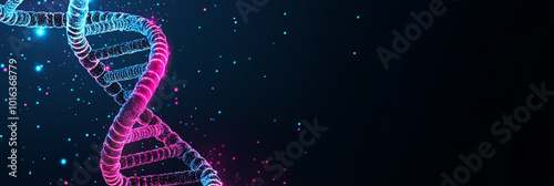 A vibrant and highly detailed illustration of a DNA double helix, showcasing bright colors and intricate structure, perfect for scientific, educational, or medical projects