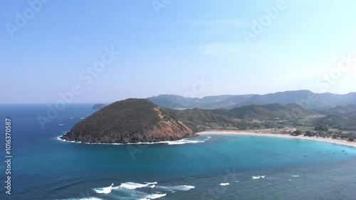 Mawun Beach, Lombok, Indonesia, Southeast Asia.
Aerial view of Mawun Beach, Lombok, Indonesia. photo