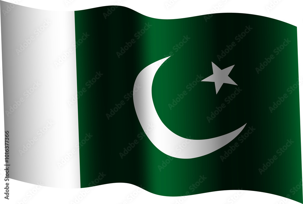 Pakistan Realistic 3D Waving Flag Pakistan Realistic 3D Waving Flag
