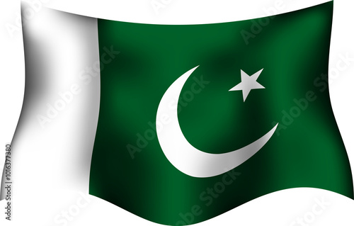 Pakistan Realistic 3D Waving Flag